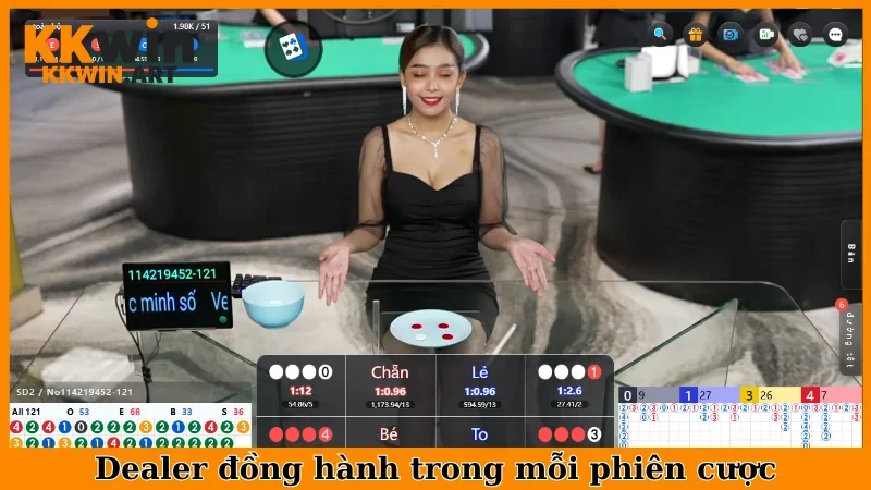 Dealer đồng hành trong mỗi phiên cược