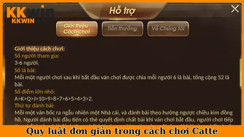 Quy luật đơn giản trong cách chơi Catte