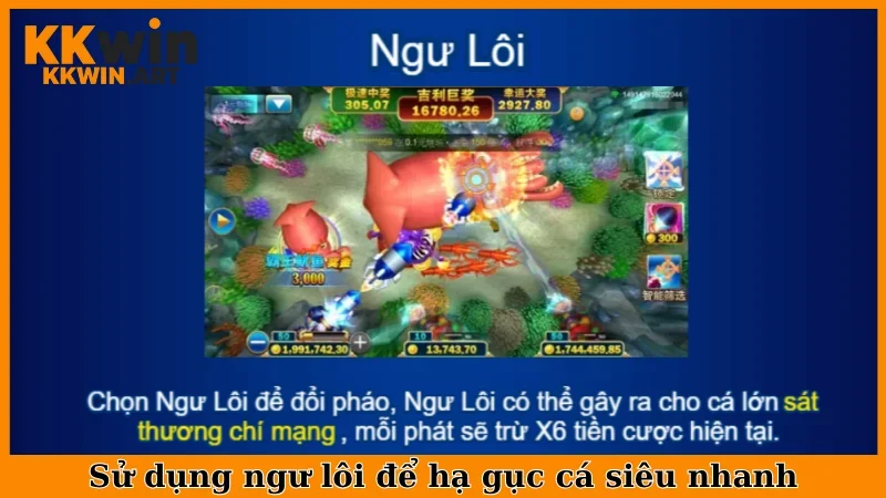 Sử dụng ngư lôi để hạ gục cá siêu nhanh