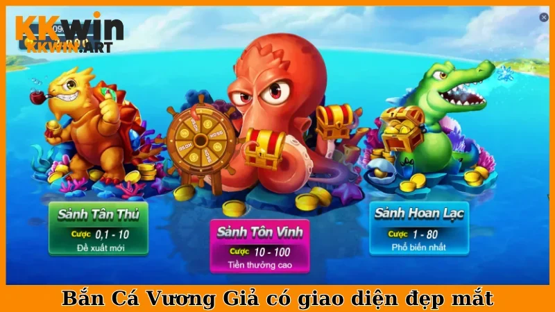 Bắn Cá Vương Giả có giao diện đẹp mắt