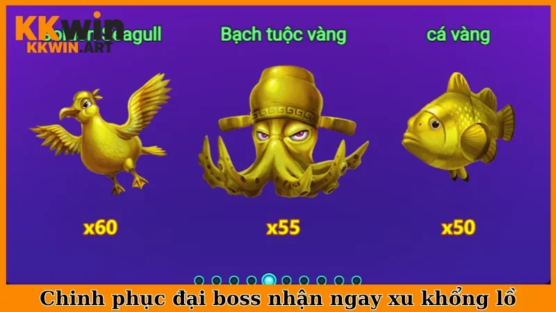 Chinh phục đại boss nhận ngay xu khổng lồ