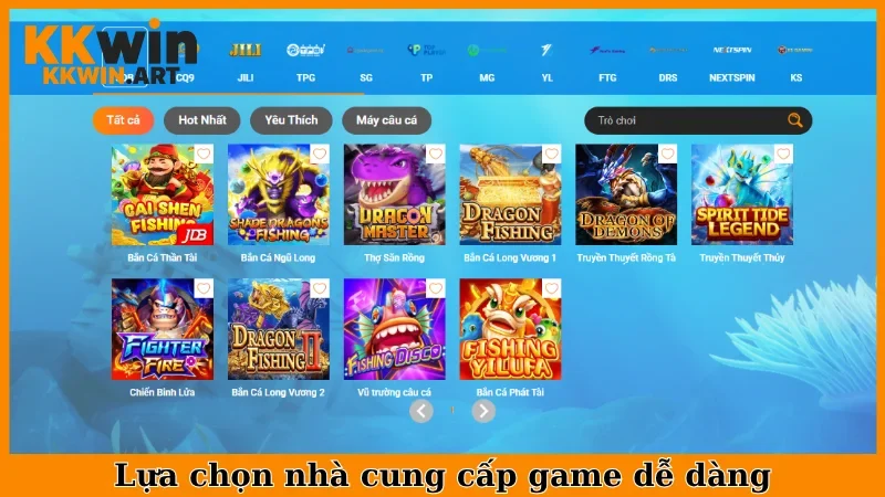 Lựa chọn nhà cung cấp game dễ dàng