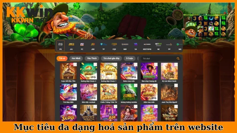 Mục tiêu đa dạng hóa sản phấm trên website