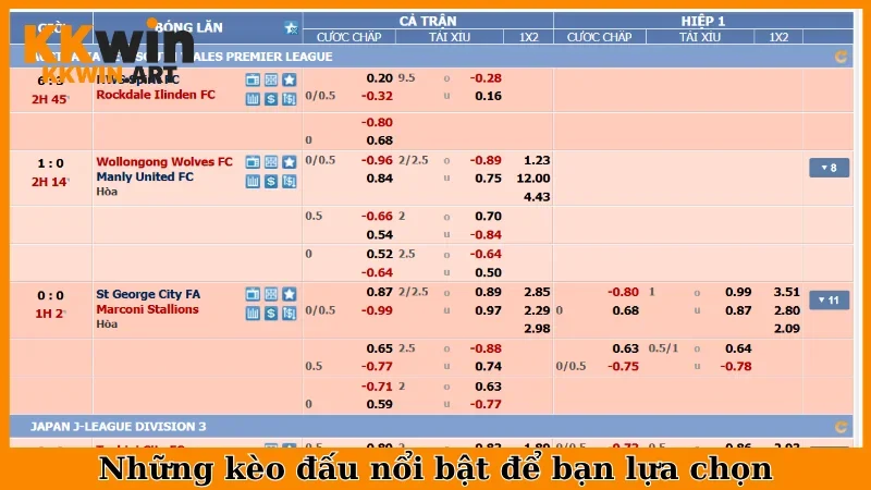 Những kèo đấu nổi bật để bạn lựa chọn